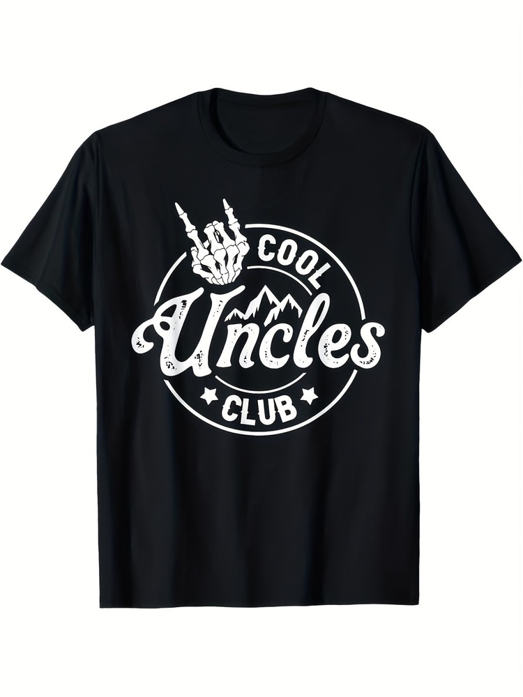 Cool Uncle Club Graphic Tee – 100% Cotton, Casual Fit, Machine Washable – Skel