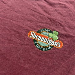 Comfort Colors T-Shirt Mens S Red Irish Shenanigans Pub Ocean City Graphic Tee