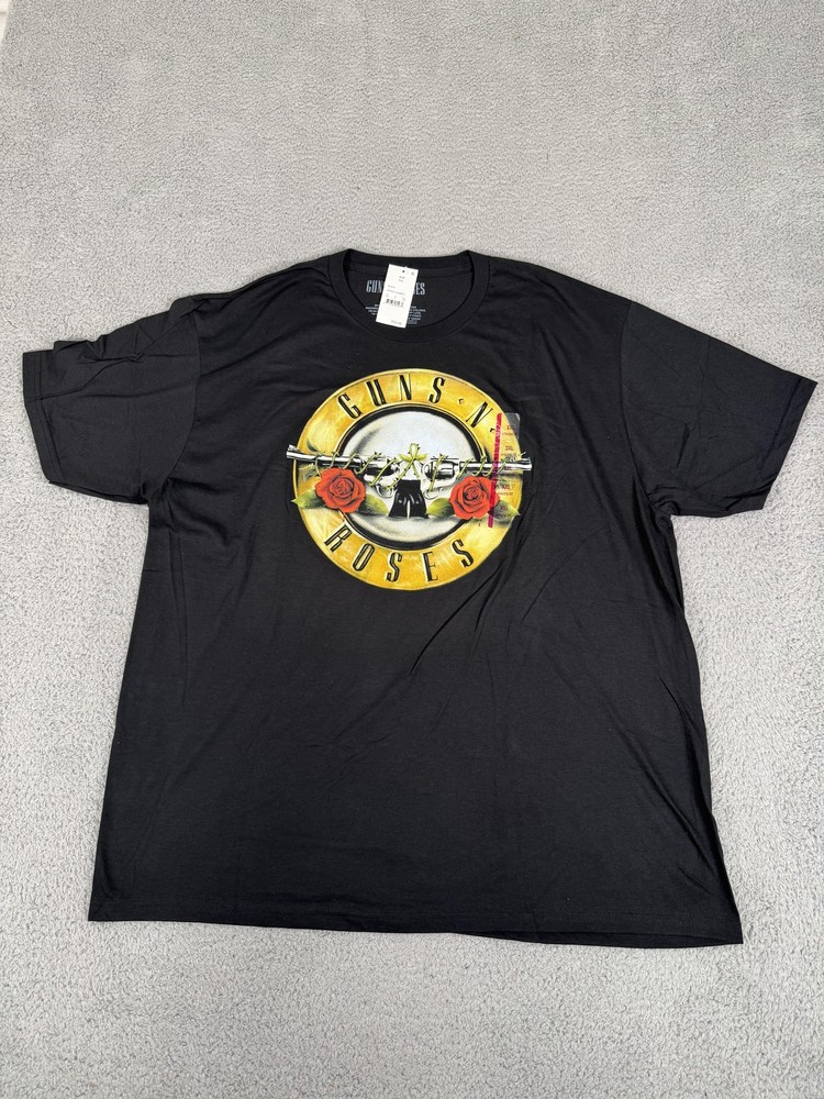 Guns N Roses Shirt Mens 2XL Black Athletic Fit Band Tee Classic Rock Music New