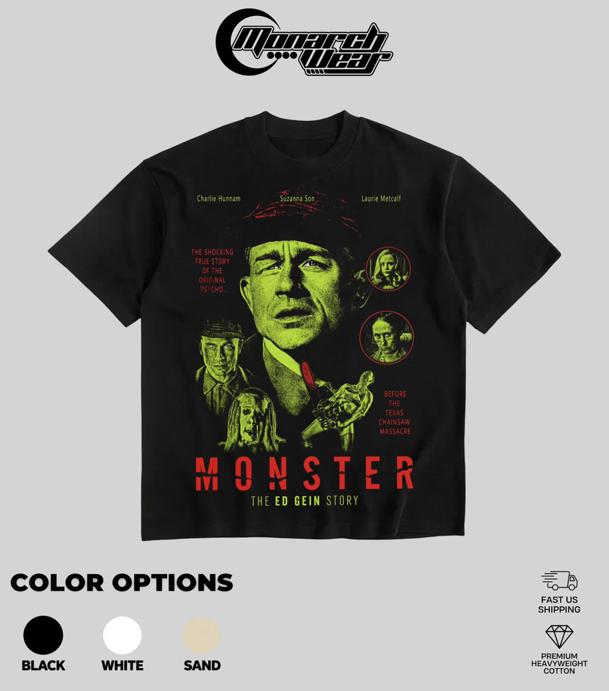 Monarch Wear “Monster: The Ed Gein Story” True Crime Horror Heavyweight T-Shirt