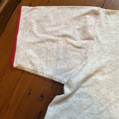 Vintage OB’s Bar Saco Montana T Shirt Short Sleeve Mosquito Large Grey Red USA