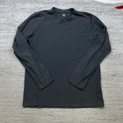 Qor Cashmere Shirt Large Gray Outdoor Hike Trail Trekker Base Layer Performance