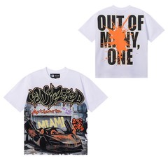Summer New Style Skull Rock Band Letter Print Short-sleeved T-shirt GOD1