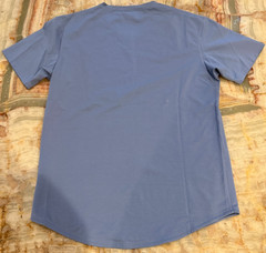 Bylt Premium Basics Mens Drop Cut T-Shirt Blue Lux Short Sleeve V-Neck Size XL