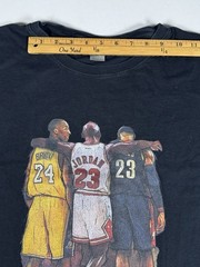 NBA Basketball Legends Lakers Bulls Cavs T-shirt Mens XXL Black Fan Made Tribute