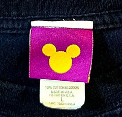 Vintage 1999 Disney Disneyland Mickey Mouse NAVY BLUE Patriotic Shirt Size LARGE