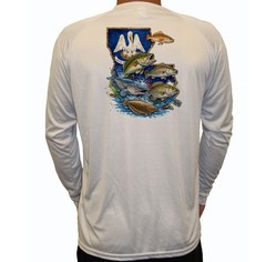 Louisiana Flag Fishing Long Sleeve UPF 50 T-Shirt Angler Boat UV Sun Outdoor