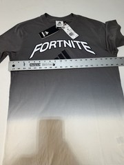 NEW Adidas Fortnite Gradient T Shirt JX8729 Men’s Size Medium Grey Black White
