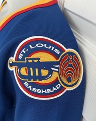 Rare Bassnectar 808 ATS Hockey Jersey St. Louis Blues DJ Sewn Patches S/M