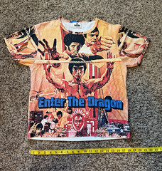 Bruce Lee Enter the Dragon All Over Print Short Sleeve M