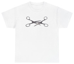 Crossed Scissors Tee, Sapphic Humor Shirt | Unethical Threads