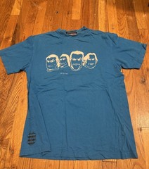 Kappa Euro 04 Graphic Print Logo T-Shirt Blue Crew Neck Men’s Size L