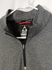 EUC Gerry Heather Gray Quarter Zip Pullover Mens Size Large Athleisure Winter
