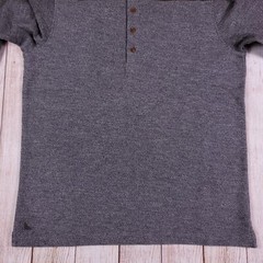 UNTUCKit Shirt Men Small Gray Henley Casual Comfort Cozy Warm 4 Button Urey NEW