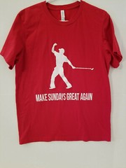 Barstool Sports Tiger Woods Make Sundays Great Again Mens Medium T Shirt Red