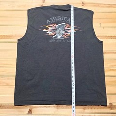 Vintage Y2K Harley-Davidson Ann Arbor Michigan Biker Pocket Muscle Shirt USA 2X