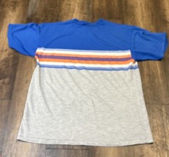 Vtg 90’s Rush Brand Striped T Shirt Mens Large Grunge Surf Skate Y2K Acrylic