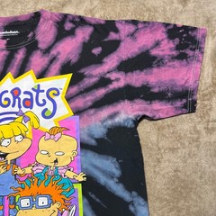 Nickelodeon Rugrats Tie Dye Graphic T Shirt Mens XL Pink Blue Black C-Life Group