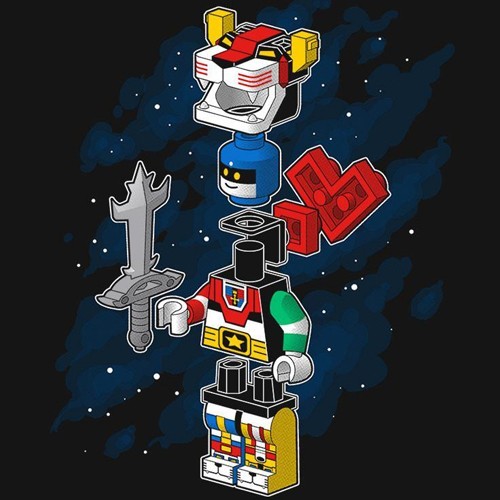VOLTRON LEGO T-SHIRT I’ll Build The Head Legos Spoof Anime Cartoon Art RIPT New