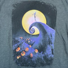 Disney T-Shirt Mens Medium Gray Nightmare Before Christmas Jack Skellington NWT