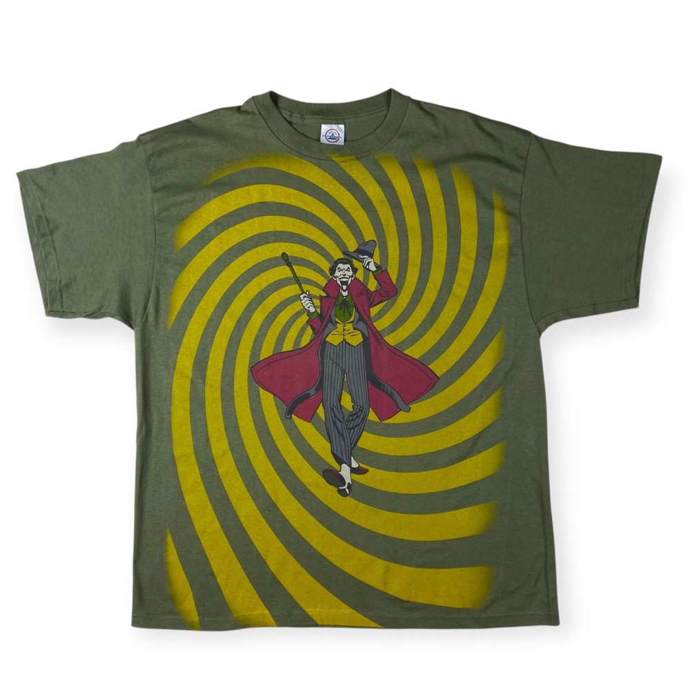 The Joker Batman Y2K Green Spiral T-Shirt XL