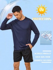 5 Pack Mens Long Sleeve Quick Dry Active Athletic T Shirt Running Gym Workout…