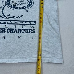 Vintage Ivy Crew Shirt Size Large Grey Single Stitch Fishing Tag And Release 90s