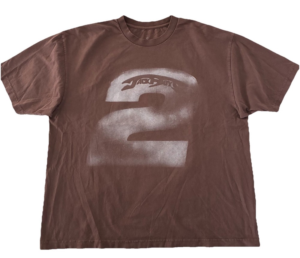 Travis Scott T Shirt XL Brown JackBoys 2 A2 Tee NEW *sleeve hole