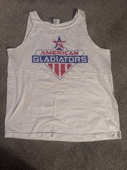 Vintage 90s American Gladiators Tank Top TeeJays XL USA Graphic Shirt Softee