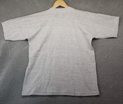 Hebrew Alphabet Jewish Large Tshirt Grey Holy Land Shwiki Vtg Gold Foil 90s