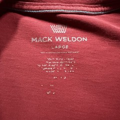 Mack Weldon Adult Shirt Large Red Daily Wear Pima Cotton Pullover Tee Mens