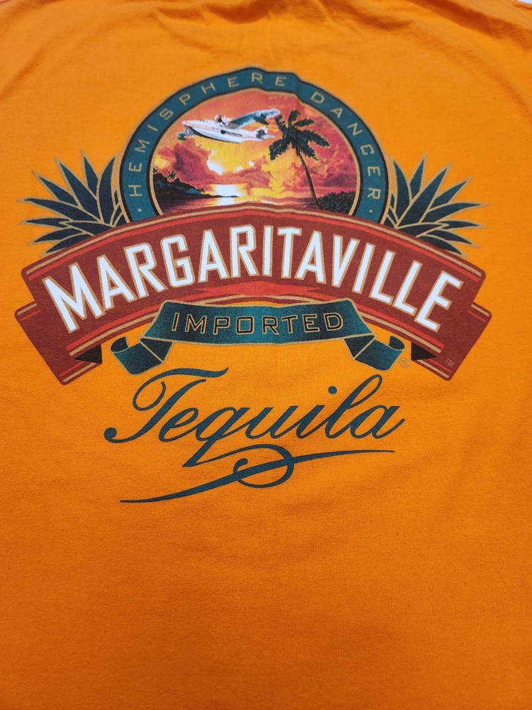 Margaritaville Imported Tequila Sea Plane Orange Murina Made In USA T-Shirt XL