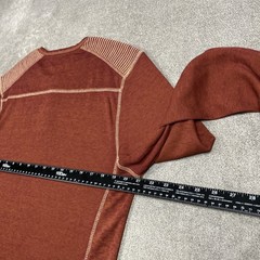 BKE Buckle Black Label Henley T Shirt Orange Long Sleeve Mens Size Large