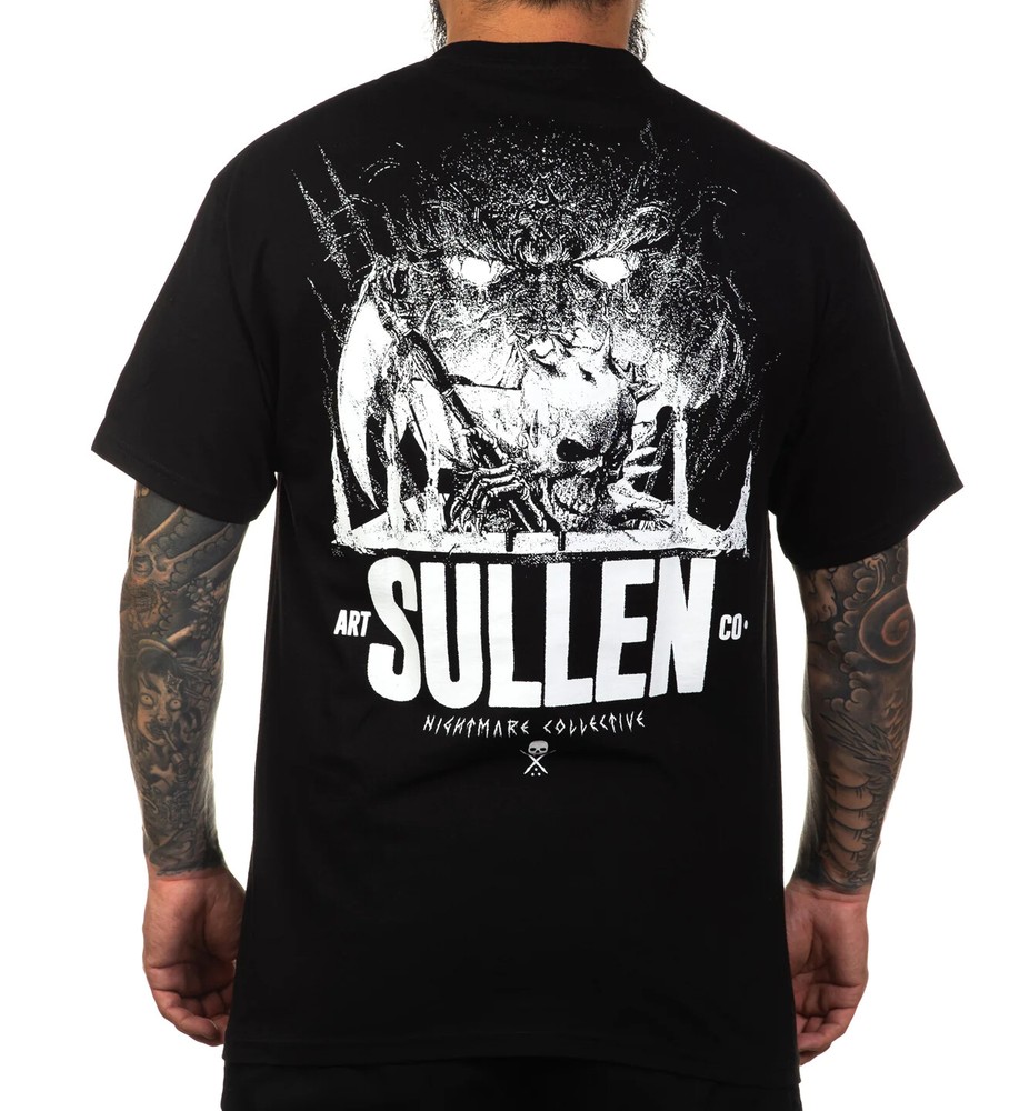 Sullen Pin Up Punk Street Life Gothic Americana Tattoo Art Mens Tee NIGHTMARE