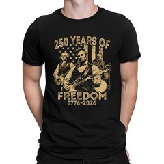 Abraham Lincoln Playing Guitar 4th July 250th Anniversary USA T-Shirt