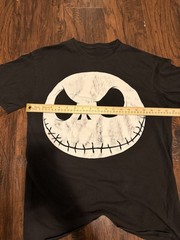 Vintage Black Jack Skellington Graphic Crew Neck Short Sleeve T-Shirt M/L Cotton