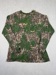 Mossy Oak Shirt Mens XL Camo Long Sleeve Pocket Hunting Outdoors Real Tree Style