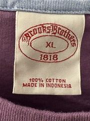 Brooks Brothers Light Purple Pocket T-Shirt Men’s XL 100% Cotton Short Sleeve