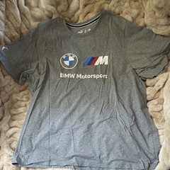 PUMA BMW Motorsport Graphic Gray Cotton Men’s 3XL Crew Neck T-Shirt