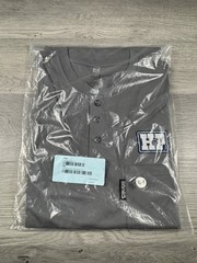 Crude Shirt Men XL Gray Long Sleeve CAT2 Work Henley Workwear Fire Resistant
