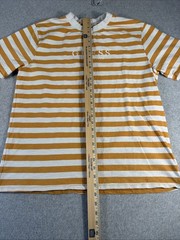 Vintage Guess Jeans USA Striped T‑Shirt Men’s Large 90s Yellow Cotton Logo