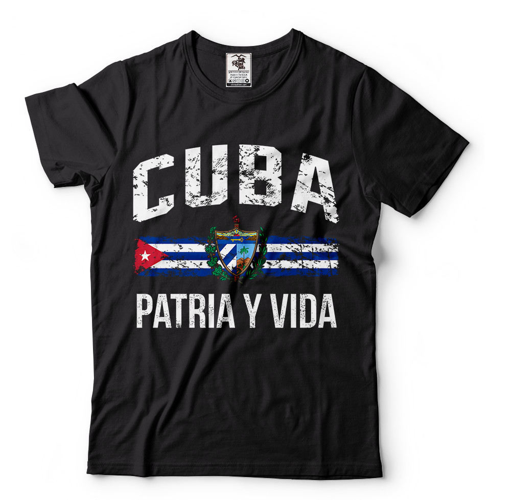 Cuba Shirts, Patria Y Vida, Free Cuba, Patriotic Cuban shirts, Cuba Flag Shirts