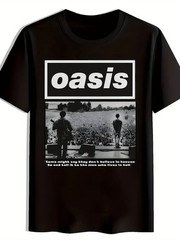 Rock Music Oasis Band T-Shirt, Men’s Black Graphic Tee | Casual Unisex Adult App
