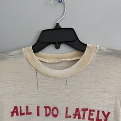 Vintage 50s 60s Paper Thin Novelty Character T-Shirt Distress Sz Mens L 21×27
