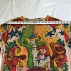 New China Landscape Painting Palace Tattoo T-Shirt Tattoo Tops Sport Plus Size
