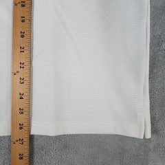 H&M T-Shirt Mens Medium White Cotton Blend Textured Rib Casual Short Sleeve