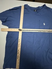 US Polo Assn Shirt Mens Adult Large Blue Cotton Short Sleeve Pony Pocket Casual