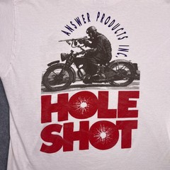 Vintage Hole Shot Fruit of the Loom T-Shirt Mens Large Single Stitch Graphic Tee