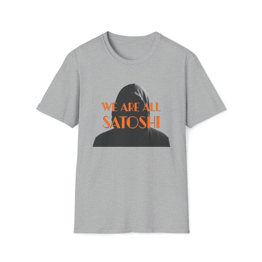 We Are All Satoshi Nakamoto, Bitcoin BTC Crewneck T-Shirt, Cryptocurrency
