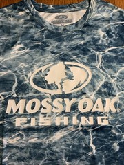 MOSSY OAK FISHING Elements Agua Mens Blue S/S T-SHIRT M L XL NWT
